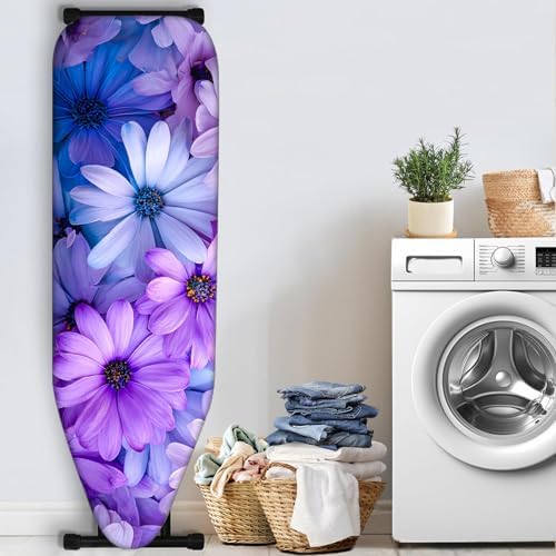 Nuxovilar Purple Blue Floral Ironing Board Cover 15x54 Polyester - Image 3