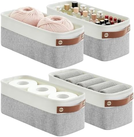 Bagnizer Small Fabric Storage Baskets, Decorative Basket by Bagnizer