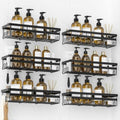 WOWBOX 6 Pack Adhesive Shower Caddies, No Drill Bathroom Shelves by WOWBOX