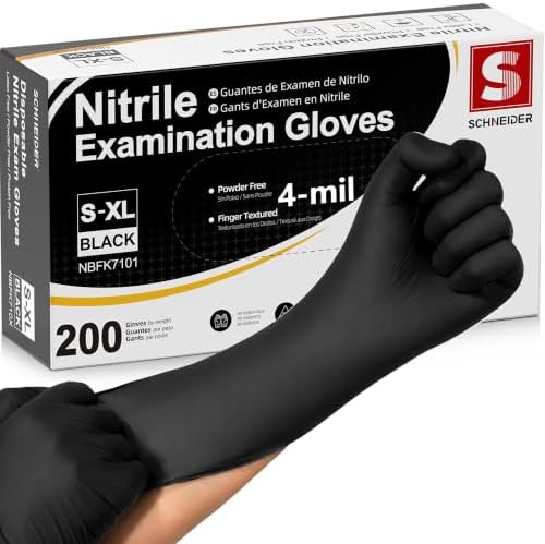 Schneider Nitrile Gloves, Gloves Disposable Latex Free, Powder Free by Schneider