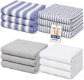 Pack of 12 Cotton Kitchen Towels Set, Dish Towels, Cleaning Rags, Kitchen Dish by NeoclassAlphaThread