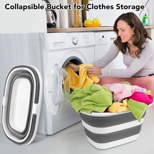 Large Collapsible Mop Bucket, 16L Plastic Bucket - Image 5