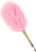 Lambswool Duster 14'' Length Solid Wooden Handle Leather Hang Strap by iHUFeather