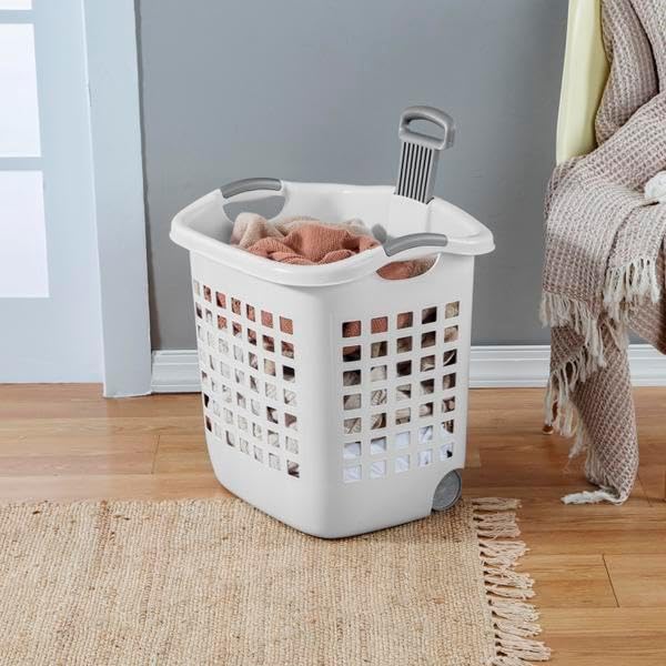 Sterilite 1.75 Bushel Ultra™ Wheeled Plastic Laundry Basket, 4 Pack - Image 4