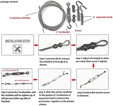 DEWEL 32FT Stainless Steel Clothes Lines - Image 6