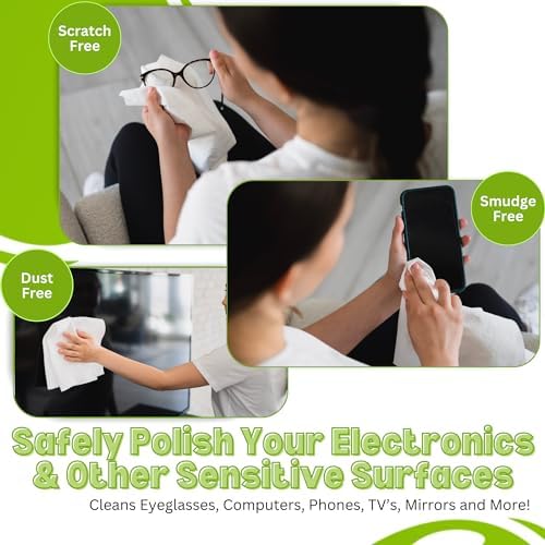 The White Green Cloth 10-Pack Reusable Cleaning Cloths - Image 2