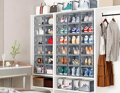 SIMPDIY XL Clear Shoe Storage Boxes, Stackable Shoe Organizer - Image 7