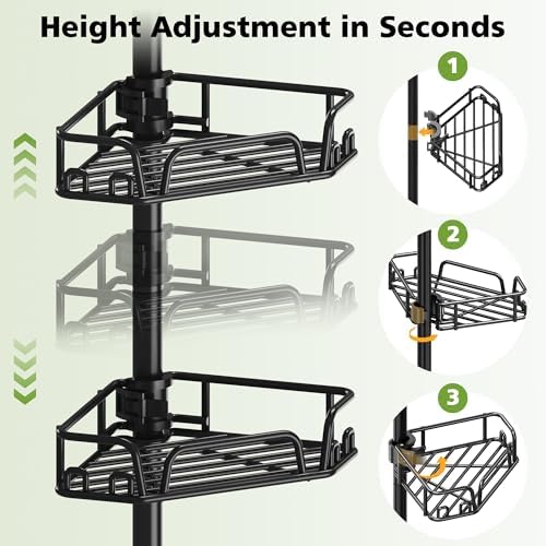 DAOYA Shower Caddy Tension Pole Shower Organizer Tension Rod - Image 2