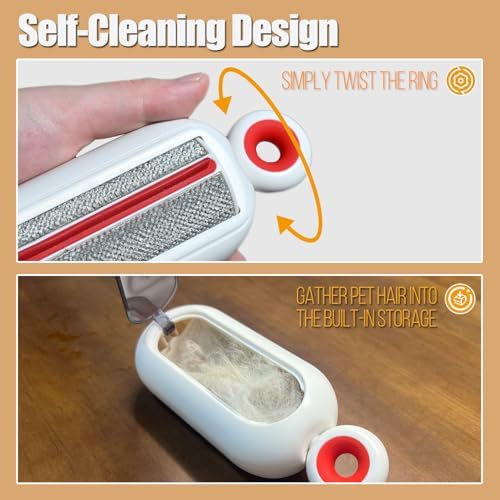 Lint Roller Resuable for Clothes, Magic Self- Cleaning Pet Hair Remover for - Image 3