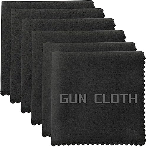 6 Pack Microfiber Gun Cleaning Cloth, Reusable Microsuede Cleaning/Polishing by Miaozhun
