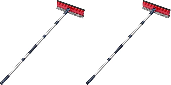 Professional Window Squeegee | 2-in-1 Window Cleaner Sponge and 10" Soft Rubber by DSVStandard