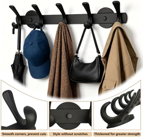 ULIBERMAGNET Strong Magnetic Double Hooks Rack, Heavy Duty Coat Magnetic Rack - Image 5