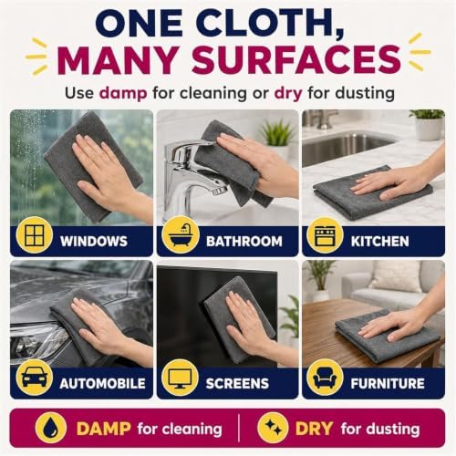 Genie Cloth Magic Cloth, Genie Magic Cleaning Cloth, 17.87 × 11.81 Inch - Image 3
