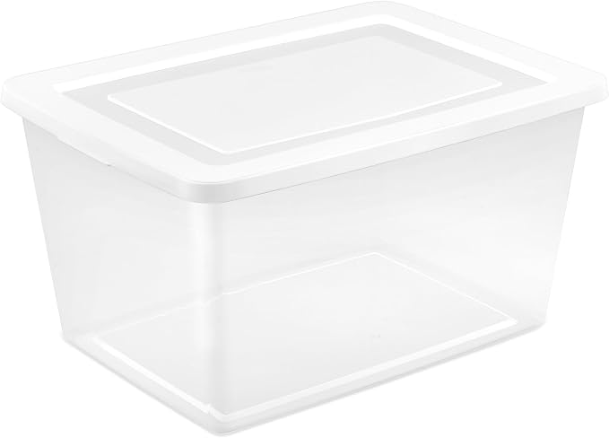 Sterilite Clear Storage Box Stackable Tote, 58 Quart - Image 7