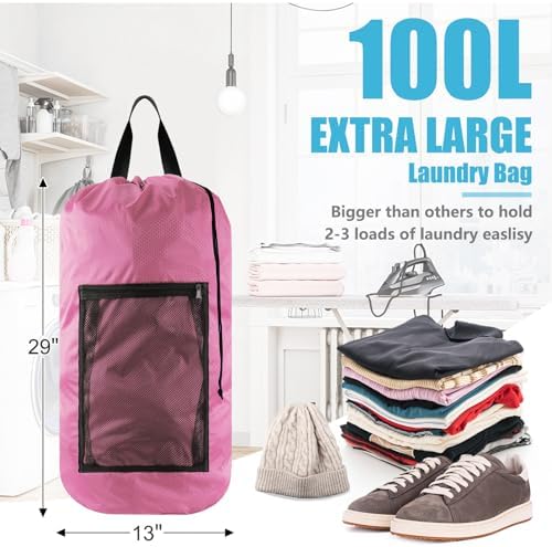 Laundry Bag Backpack, Olosar 2PCS Extra Large Travel Laundry Bag - Image 4