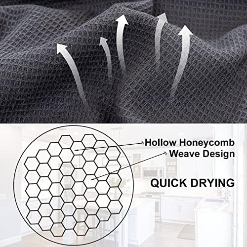 PY HOME & SPORTS Dish Towels Set, 100% Cotton Waffle Weave Kitchen Towels 8 - Image 4
