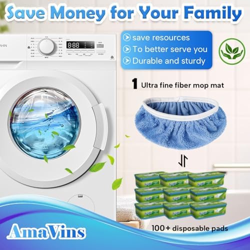 AmaVins 8 Pack Reusable Microfiber Mop Pads Compatible - Image 4
