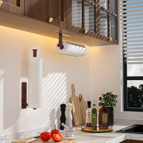 ASTOFLI Paper Towel Holder Under Cabinet No Drilling, Self Adhesive Paper Towel - Image 5