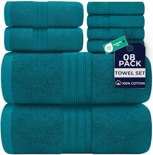 DAN RIVER 8 Piece Luxury Bath Towels by DanRiver