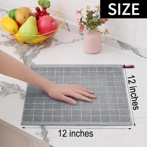 Homaxy 100% Cotton Terry Kitchen Dish Cloths, 4 Pack - Image 5