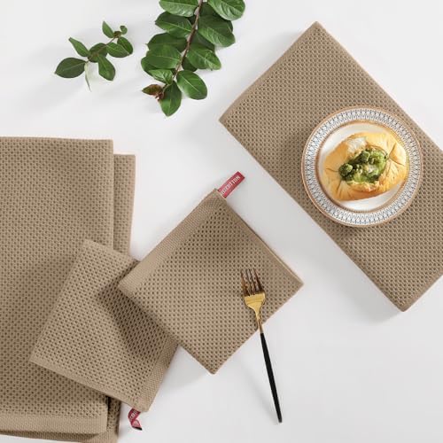 Homaxy 10 Pack 100% Cotton Kitchen Towels and Dishcloths Set - Image 6