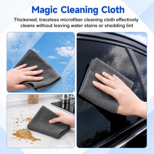 5 Pcs Genie Magic Cleaning Cloths, Microfiber Cleaning Cloths, Thickened - Image 3
