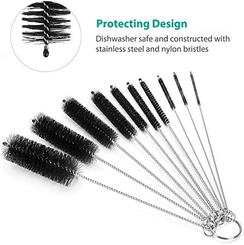 CiaraQ Bottle Cleaning Brushes, 8 Inch Nylon Tube Brush Set - Image 4