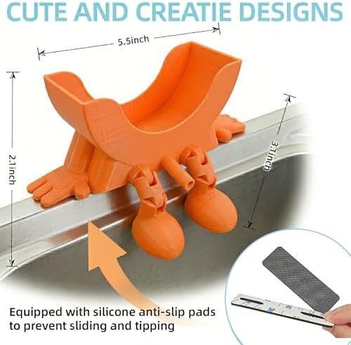 Cute Smiley Sponge Holder, Kitchen Sink Caddy - Image 2
