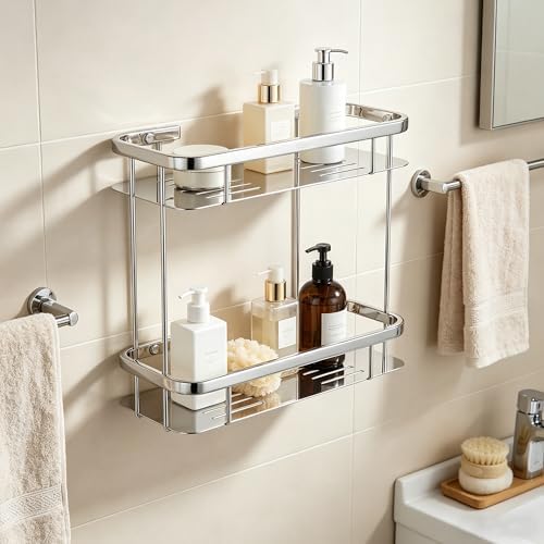 Corner Shower Caddy, 304 Stainless Steel Bathroom Shelf Organizer, Wall Mounted by Midodor
