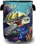 Sea Turtle Laundry Basket Oxford Cloth Foldable Hamper 18.9x16.5 Inch by Unknown