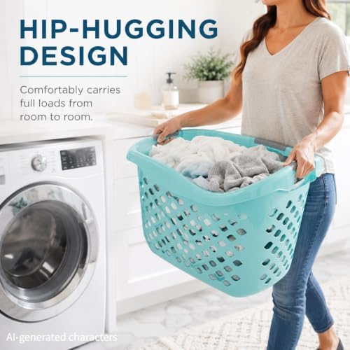 Teal Laundry Basket 9.3 Gal - Image 4
