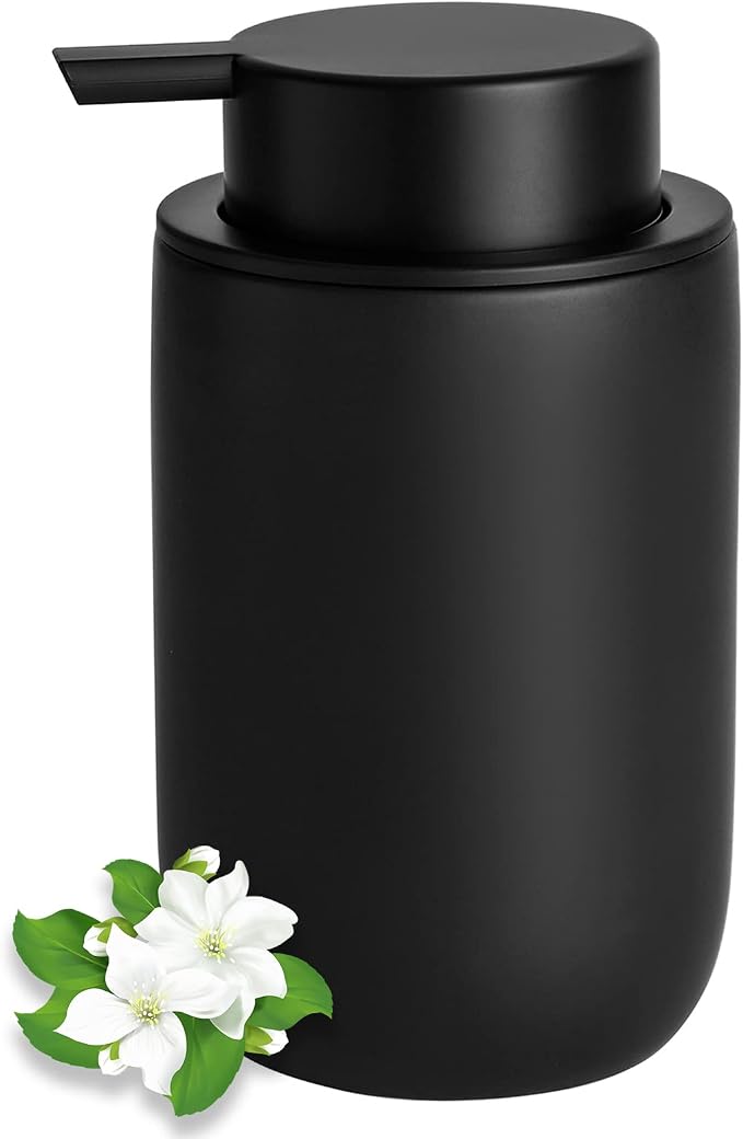 Hand Soap Dispenser for Bathroom Decro, Ceramic Liquid Pump Bottles Refillable by JiatuA