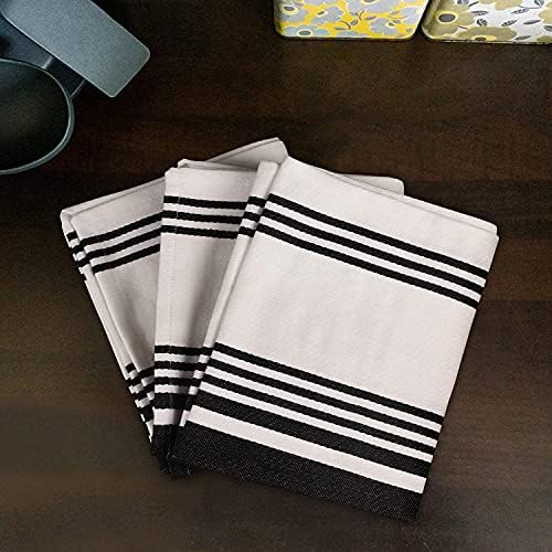 Urban Villa Kitchen Towels Cotton Dish Towels 20”x30” Black - Image 5