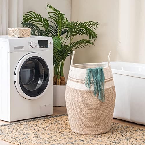 Cotton Rope Laundry Hamper by YOUDENOVA, 105L - Image 3