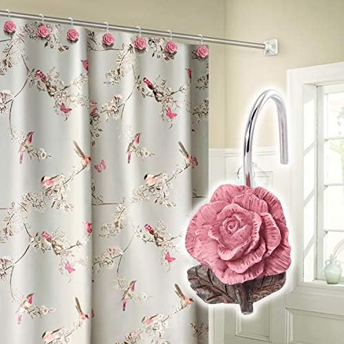 AGPTEK Rose Shower Curtain Hooks - Image 6