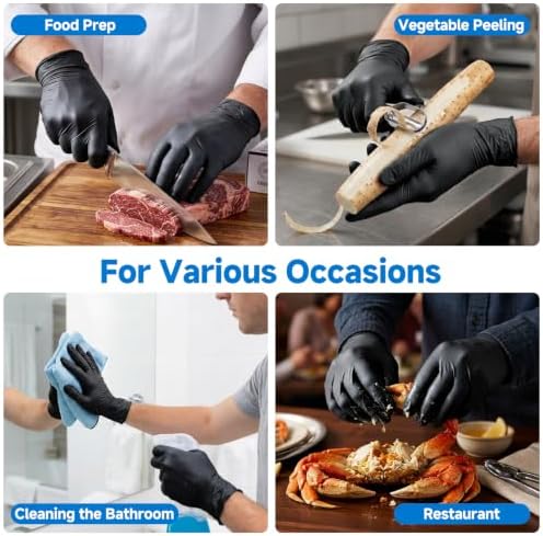5 Mil 1000Pcs Food Grade Disposable Nitrile Gloves XL - Image 6