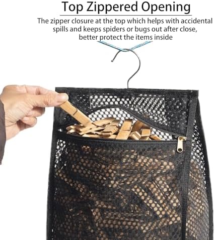 Mesh Clothespin Bag for Clothesline Outdoor, Clothes pin Bag - Image 4