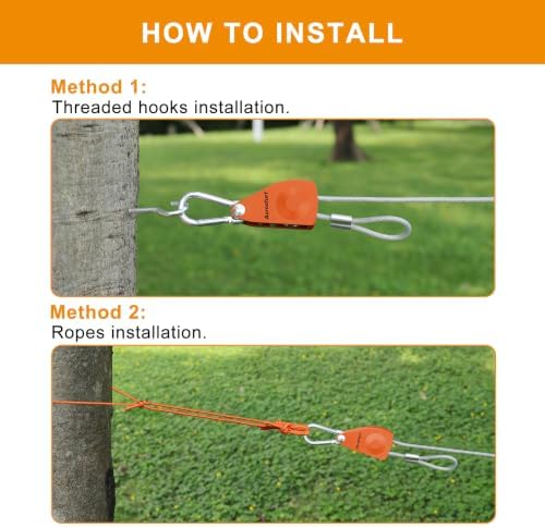 Retractable Clothesline Outdoor, 40FT Wire Ropes - Image 6