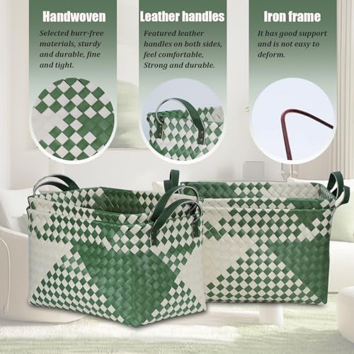BROWNLILY Handwoven Clothes Basket Laundry Hampers Large Wicker Storage Baskets - Image 2