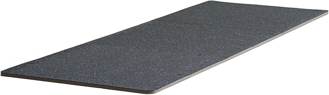 VEVOR 0.56Inch 100sq.ft 25 Tiles Gym Flooring for Home Gym, Rubber Top with High Density EVA Foam, 25 x 25In Gym Floor Exercise Equipment Mats, Interlocking Gym Mats, Puzzle Workout Mats, Black & Blue