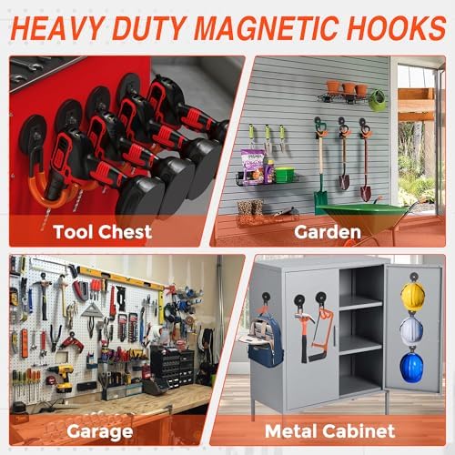 3 PCS Magnetic Garage Storage Hooks, Strong Magnetic Hooks Heavy Duty, Large - Image 6