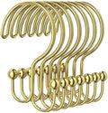 Shower Curtain Hooks, OEH Shower Curtain Rings, Decorative Double Shower Hooks by OEH