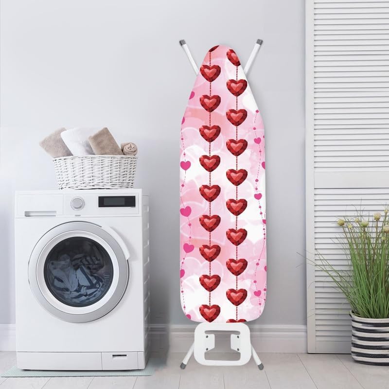 Heart Curtain Ironing Board Cover, Easy Installation - Image 3