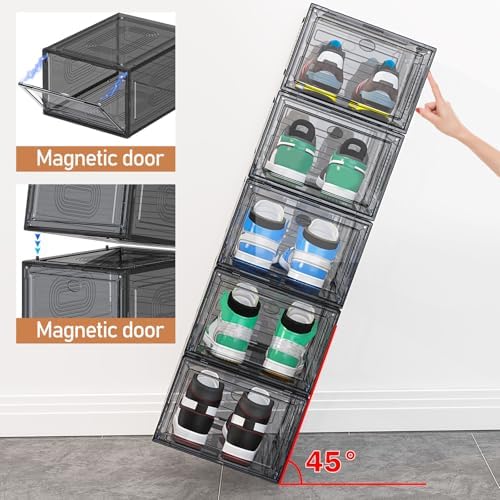 caktraie 10 Pack Shoe Organizer Stackable - Image 5