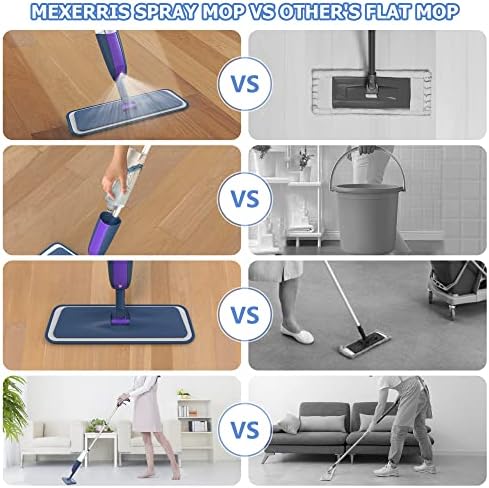 Spray Wet Mops for Floors Cleaning: Hardwood Floor Mop Refillable 2 Bottles - Image 6