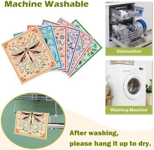 6 Pcs Swedish Paper Cloths for Kitchen, Reusable Paper Towels Washable - Image 5