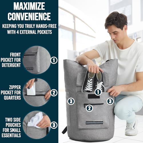 Laundry Bag Extra Large 115l, Heavy Duty Laundry Backpack, College Laundry Bag - Image 4