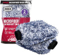 AIDEA Car Wash Mitt Microfiber, 2PK Wheel Cleaner Mitts, 7.12''X10.14'' by AIDEAHOME