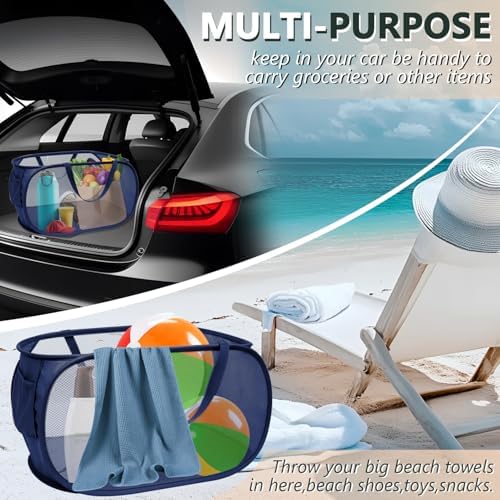 Collapsible Laundry Hamper Basket, Pop Up Mesh Foldable Bag - Image 5