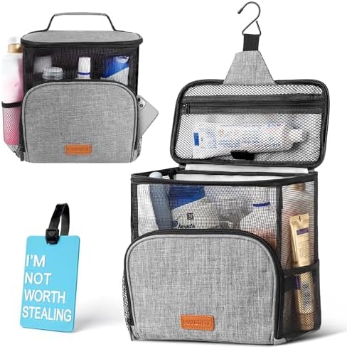 Hanging Toiletry Bag, Shower Caddy Tote Bag, Bath Organizer by HiVERST